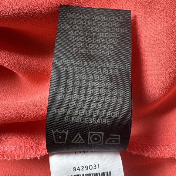 Cynthia Steffe Tank Top, sleevless Blouse, V neck, flowy, orange/ Coral - Picture 10 of 10